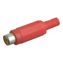 CONECTOR RCA HEMBRA AEREA ROJO