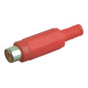 CONECTOR RCA HEMBRA AEREA ROJO