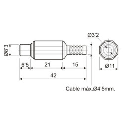 CONECTOR RCA HEMBRA AEREA ROJO