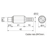 CONECTOR RCA HEMBRA AEREA ROJO