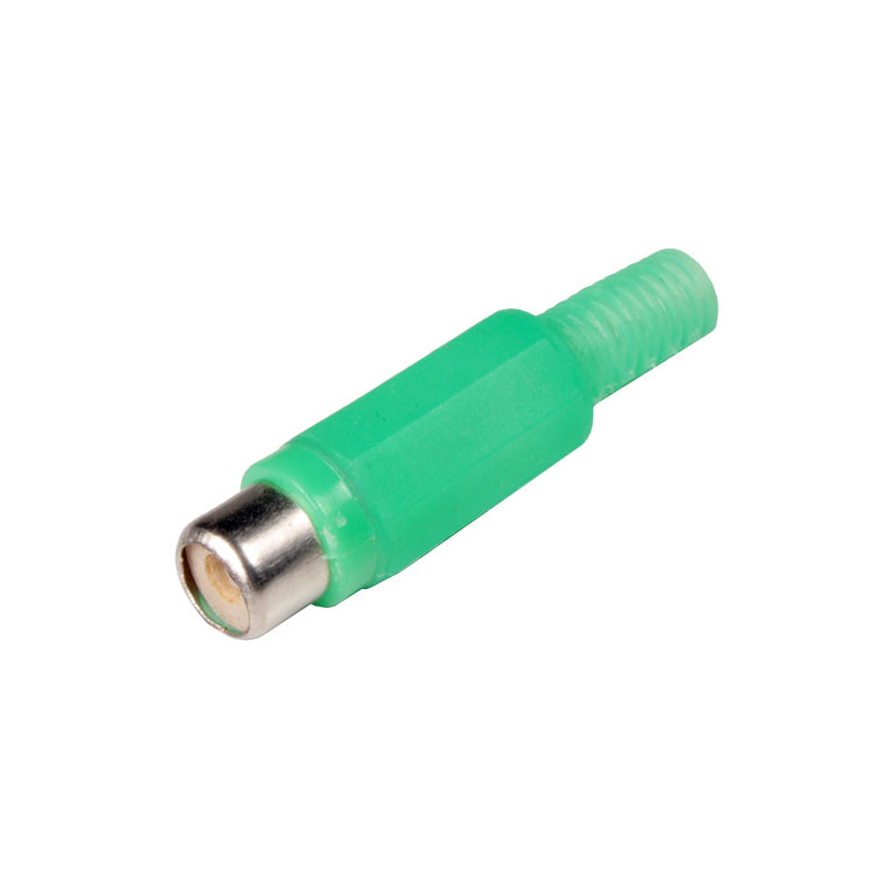 CONECTOR RCA HEMBRA VERDE