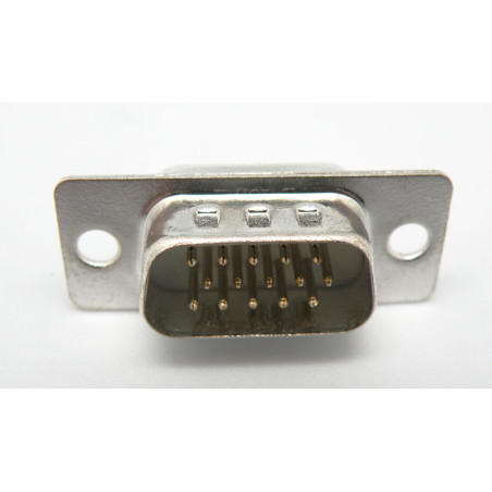 CONECTOR SUB-D METAL DB15 MACHO 3 HILERAS