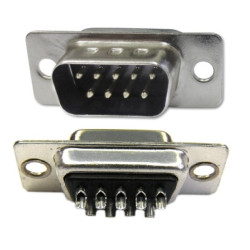 CONECTOR SUB-D METAL MACHO 9 PINES CHASIS