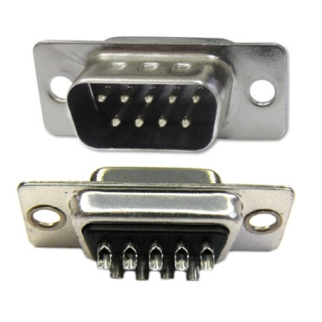 CONECTOR SUB-D METAL MACHO 9 PINES CHASIS