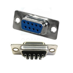 CONECTOR SUB-D METAL HEMBRA 9 PINES CHASIS
