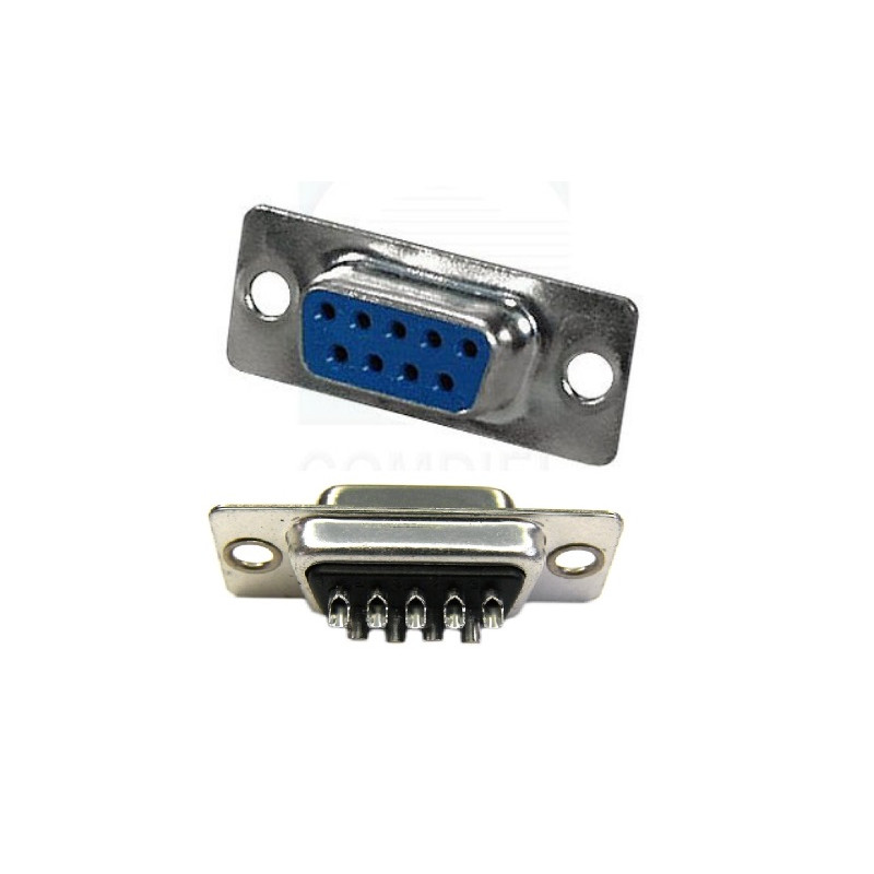 CONECTOR SUB-D METAL HEMBRA 9 PINES CHASIS