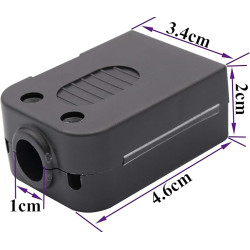 CONECTOR SUB-D METAL HEMBRA 9 PINES TORNILLO