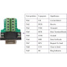 CONECTOR SUB-D METAL HEMBRA 9 PINES TORNILLO