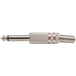 CONECTOR JACK 6 35MM MACHO MONO METAL