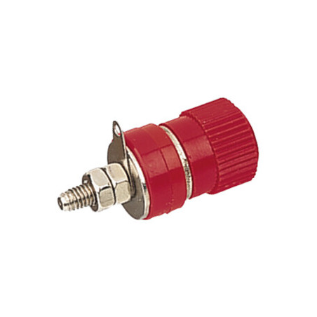 BORNE ROJO 30A BANANA HEMBRA Ø4mm CHASIS