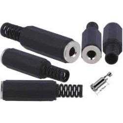 CONECTOR JACK 2 5MM HEMBRA AEREO ST  PLASTICO