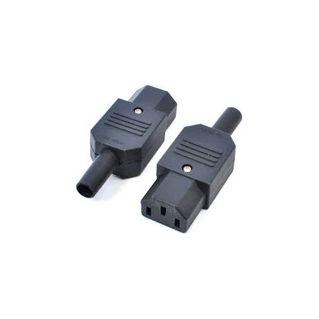 CONECTOR HEMBRA AEREA 10A 250V C/RANURA