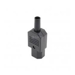 CONECTOR HEMBRA AEREA 10A 250V C/RANURA