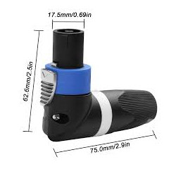 CONECTOR SPEAKON ACODADO NEUTRIK NL 4 FRX