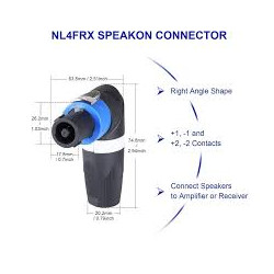CONECTOR SPEAKON ACODADO NEUTRIK NL 4 FRX