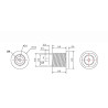 CONECTOR HEMBRA PARA CHASIS 5 5X2 5MM 