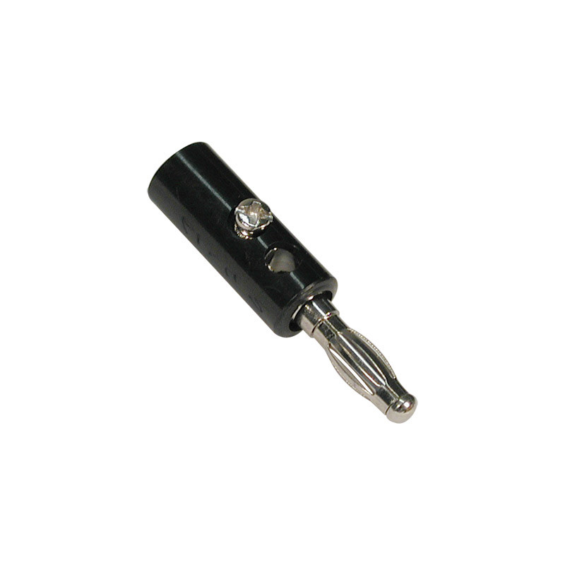 BANANA Ø 4MM BICONEXION FIJACION A TORNILLO NEGRA BANANA Ø 4MM BICONEXION FIJACION A TORNILLO NEGRA
