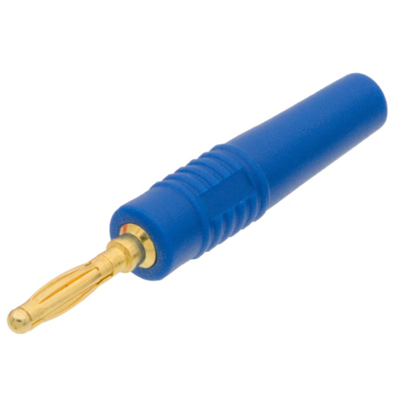 BANANA 4MM TOMA LATERAL AZUL