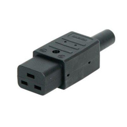 CONECTOR C19 HEMBRA AEREO RECTO 3 PINES 16A