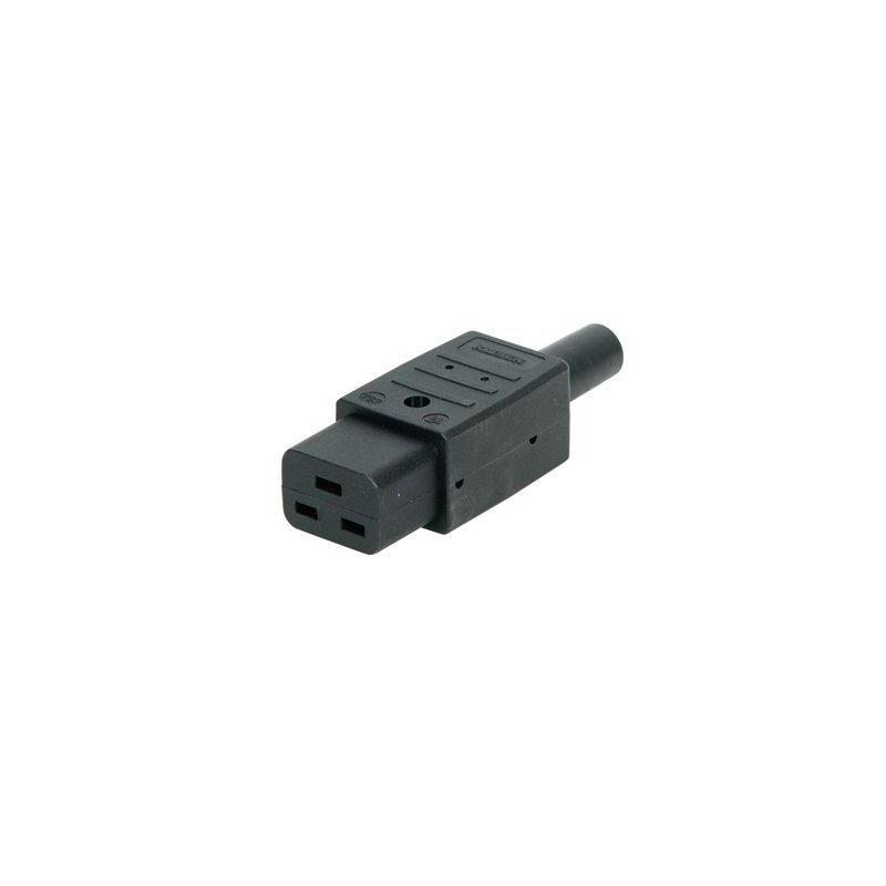 CONECTOR C19 HEMBRA AEREO RECTO 3 PINES 16A CONECTOR C19 HEMBRA AEREO RECTO 3 PINES 16A