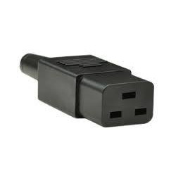 CONECTOR C19 HEMBRA AEREO RECTO 3 PINES 16A