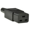 CONECTOR C19 HEMBRA AEREO RECTO 3 PINES 16A