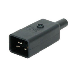 CONECTOR C20 MACHO RECTO AEREO 3 PINES 16A