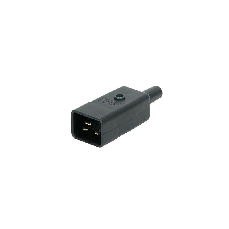 CONECTOR C20 MACHO RECTO AEREO 3 PINES 16A CONECTOR C20 MACHO RECTO AEREO 3 PINES 16A