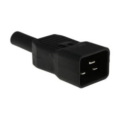 CONECTOR C20 MACHO RECTO AEREO 3 PINES 16A