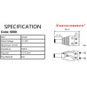CONECTOR JACK ALIMENTACION CON TORNILLOS 2 1x5 5mm