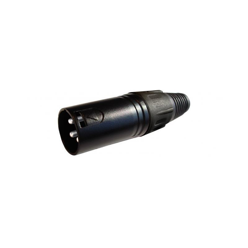 CONECTOR XLR MACHO 3 PINES METAL NEGRO CONECTOR XLR MACHO 3 PINES METAL NEGRO