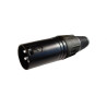 CONECTOR XLR MACHO 3 PINES METAL NEGRO