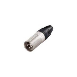 CONECTOR XLR MACHO 3 PINES METAL NEGRO