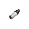 CONECTOR XLR MACHO 3 PINES METAL NEGRO