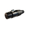 CONECTOR XLR HEMBRA 3 PINES METAL NEGRO