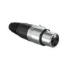 CONECTOR XLR HEMBRA 3 PINES METAL NEGRO