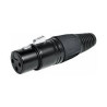 CONECTOR XLR HEMBRA 3 PINES METAL NEGRO