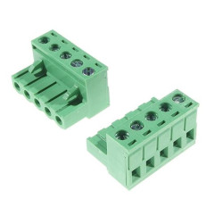 REGLETA/CLEMA HEMBRA AEREA 5 PINES R 5 8MM VERDE