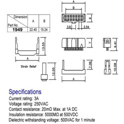 CONECTOR IDC HEMBRA 14 P CABLE PLANO