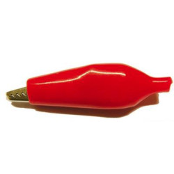 PINZA COCODRILO PEQUEÑA 45mm FUNDA ROJA