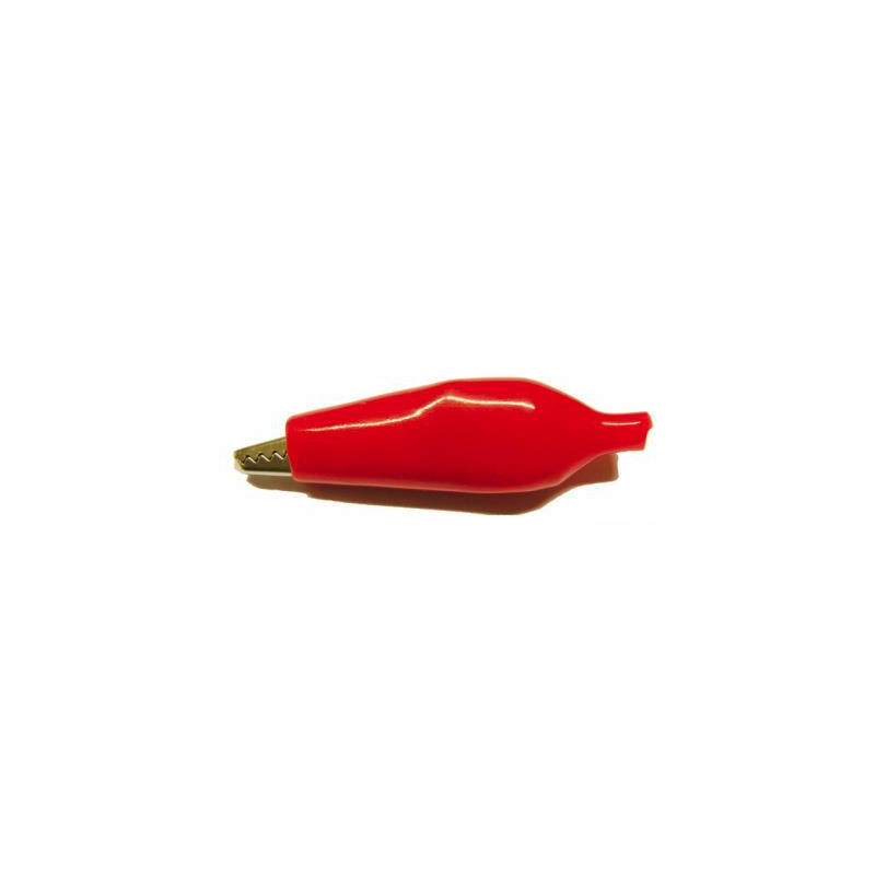 PINZA COCODRILO PEQUEÑA 45mm FUNDA ROJA