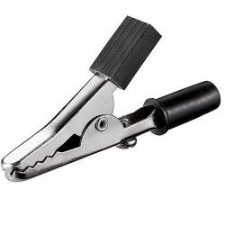 PINZA COCODRILO 55mm ORIFICIO 4mm NEGRA