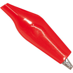 PINZA COCODRILO PEQUEÑA 27mm FUNDA ROJA