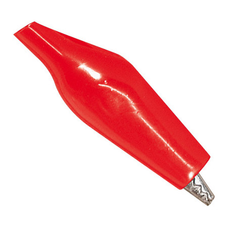 PINZA COCODRILO PEQUEÑA 27mm FUNDA ROJA