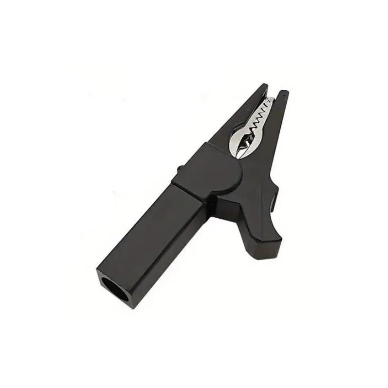 PINZA DE COCODRILO NEGRA DE  55mm CON AISLAMIENTO