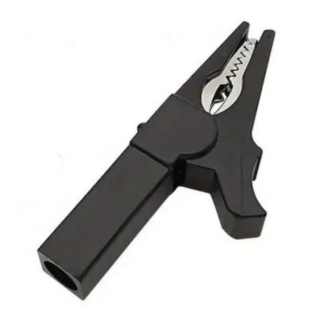 PINZA DE COCODRILO NEGRA DE  55mm CON AISLAMIENTO