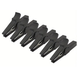 PINZA DE COCODRILO NEGRA DE  55mm CON AISLAMIENTO