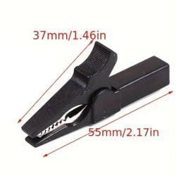 PINZA DE COCODRILO NEGRA DE  55mm CON AISLAMIENTO