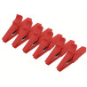 PINZA DE COCODRILO ROJA DE  55mm CON AISLAMIENTO