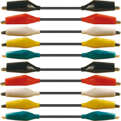 JUEGO 10 CABLES 0 4m PINZAS DE COCODRILO